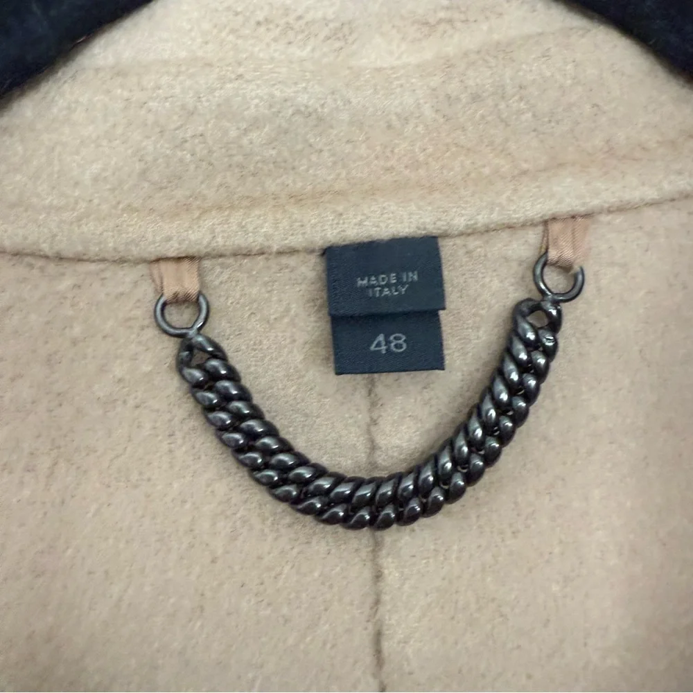 Burberry Coat Long Single Breasted Cashmere Blend in Camel Tan